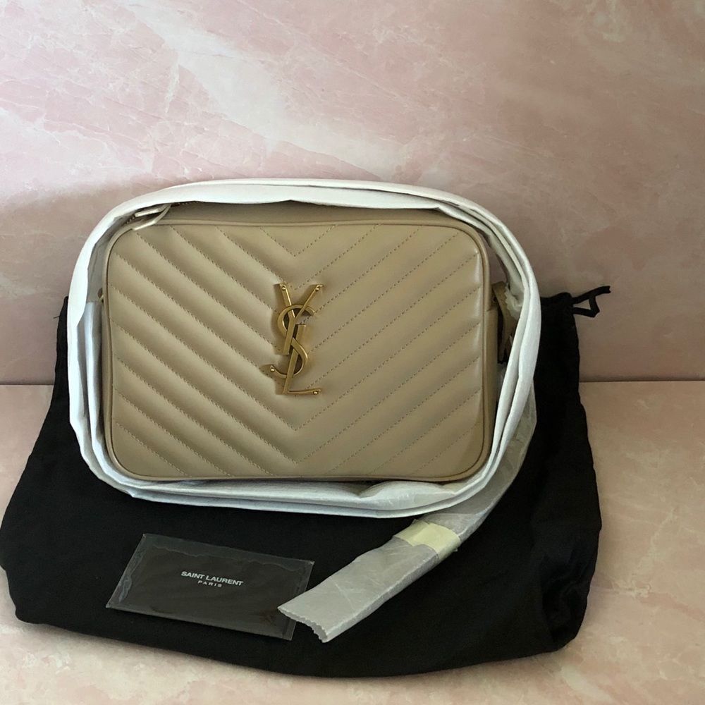 BRAND NEW SAINT LAURENT MEDIUM LOU DARK BEIGE